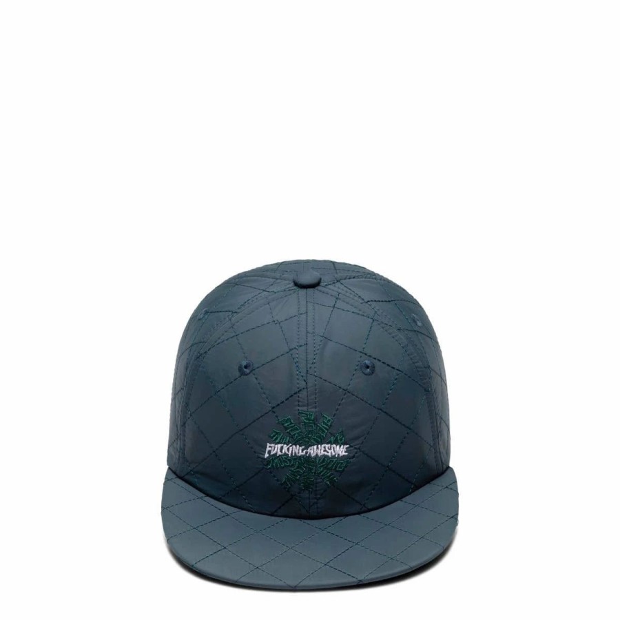 Headwear * | Fucking Awesome Quilted Spiral 6 Panel Strapback Hat Teal