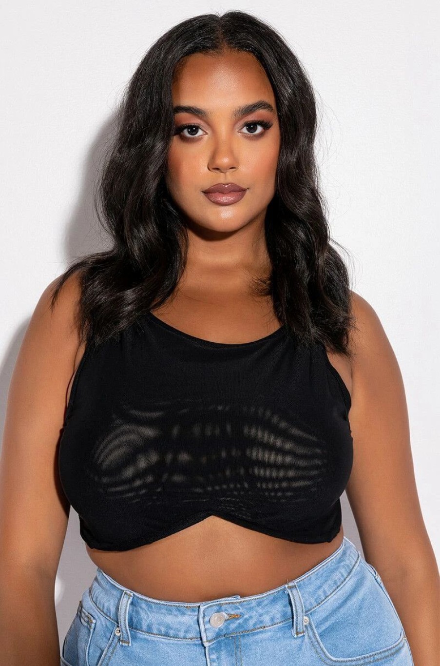 Crop Tops & Bralettes * | Admire The Artwork Mesh Underwire Bralette