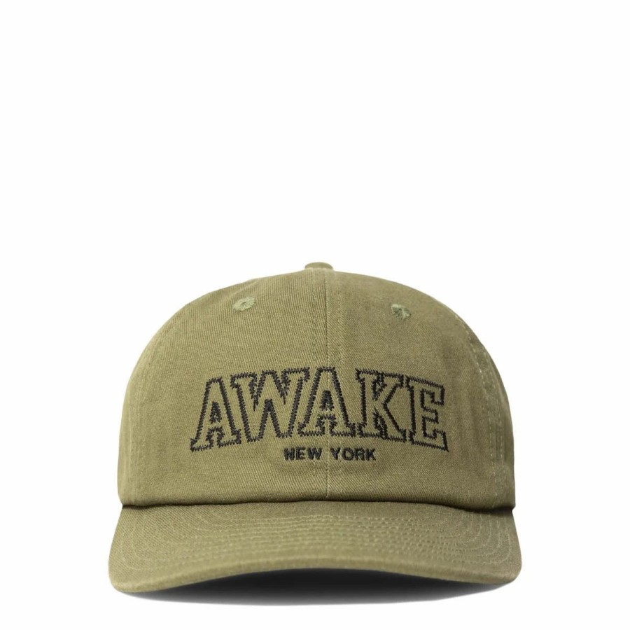 Headwear * | Awake Ny Military Logo 6-Panel Hat Olive