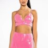 Crop Tops & Bralettes * | Sparkle And Shine Sequin Bralette Pink