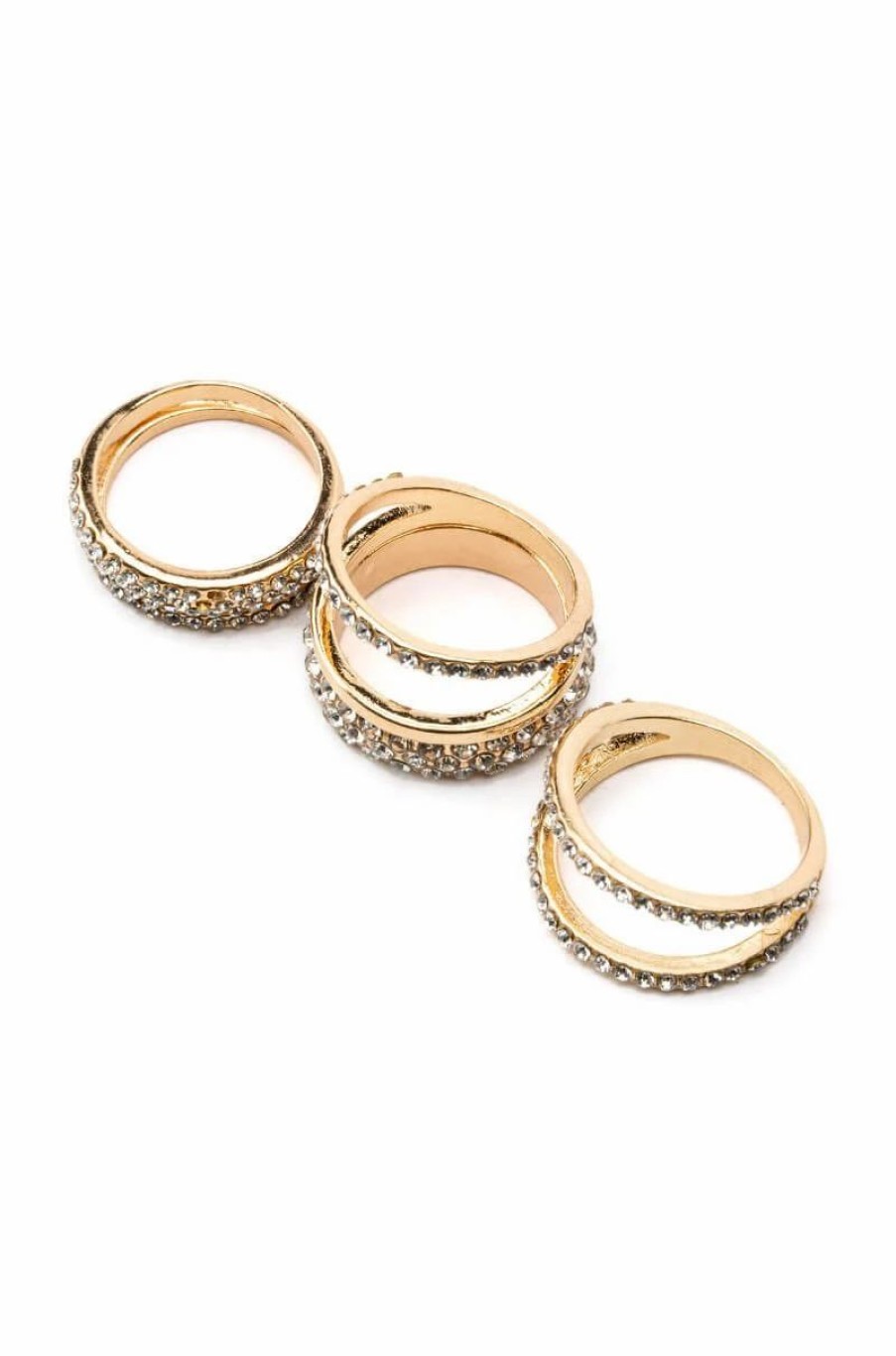 Jewelry * | Ivy Pave Ring Set Gold