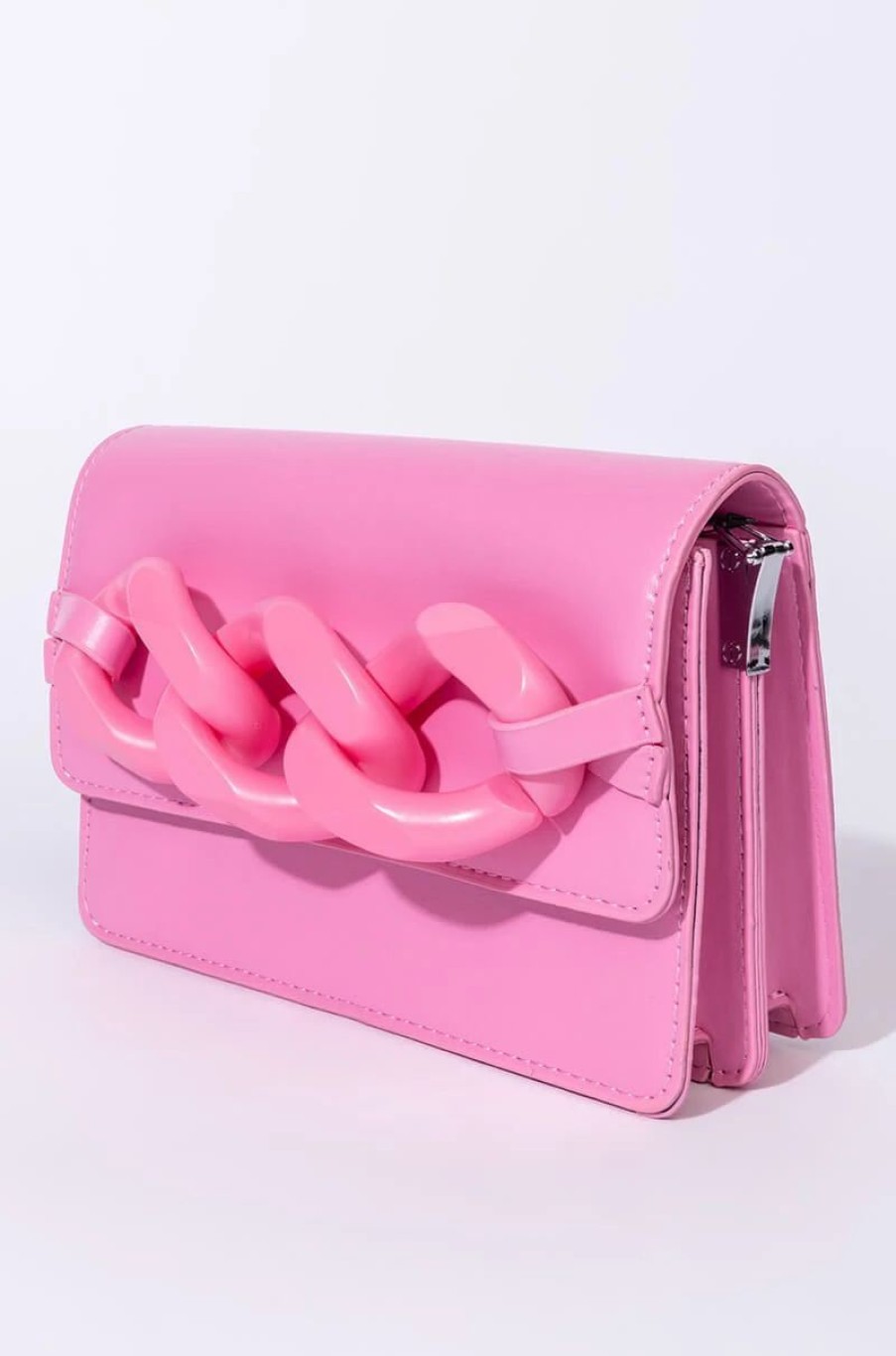 Handbags, Clutches & Wallets * | Let You Go Chain Purse Pink