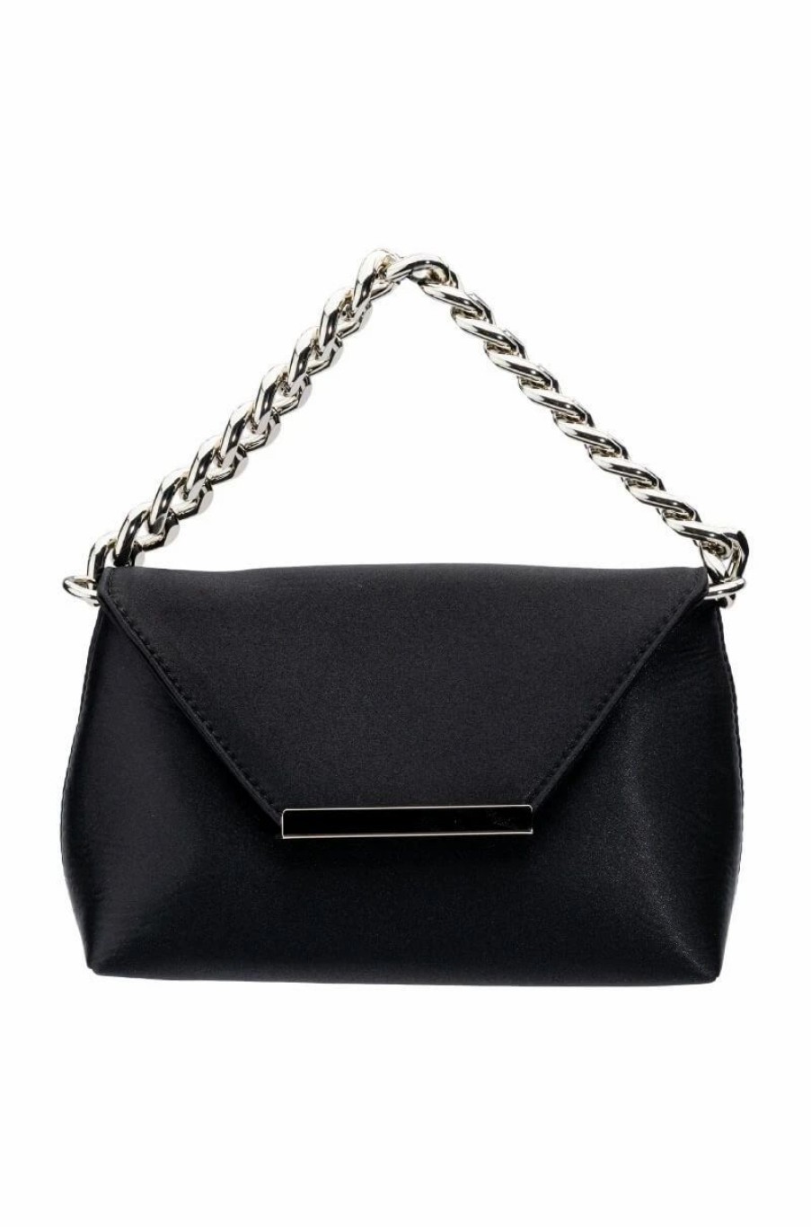 Handbags, Clutches & Wallets * | Adele Satin Purse Black