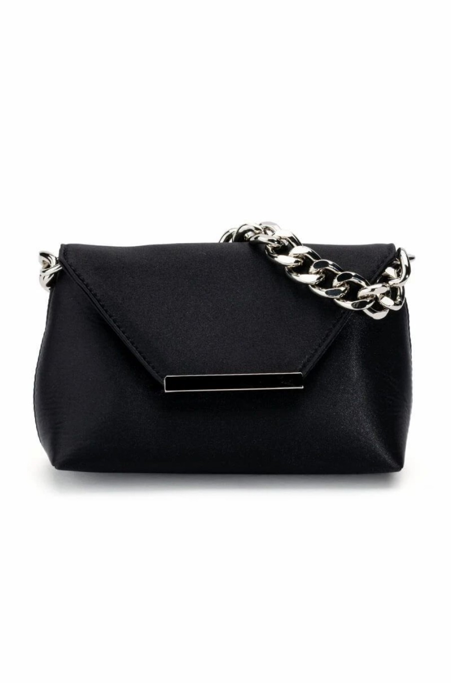 Handbags, Clutches & Wallets * | Adele Satin Purse Black