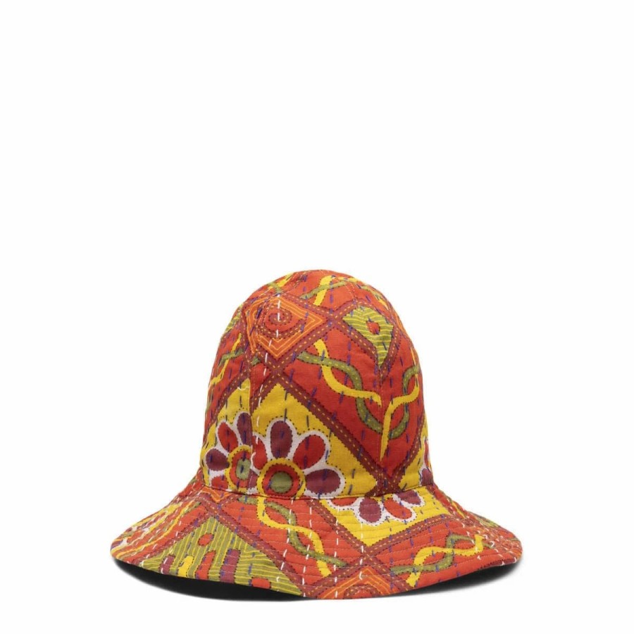 Headwear * | Engineered Garments Dome Hat Orange/Yellow Handstitch