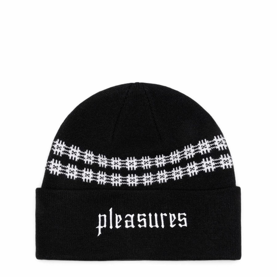 Headwear * | Pleasures Wire Jacquard Beanie Black