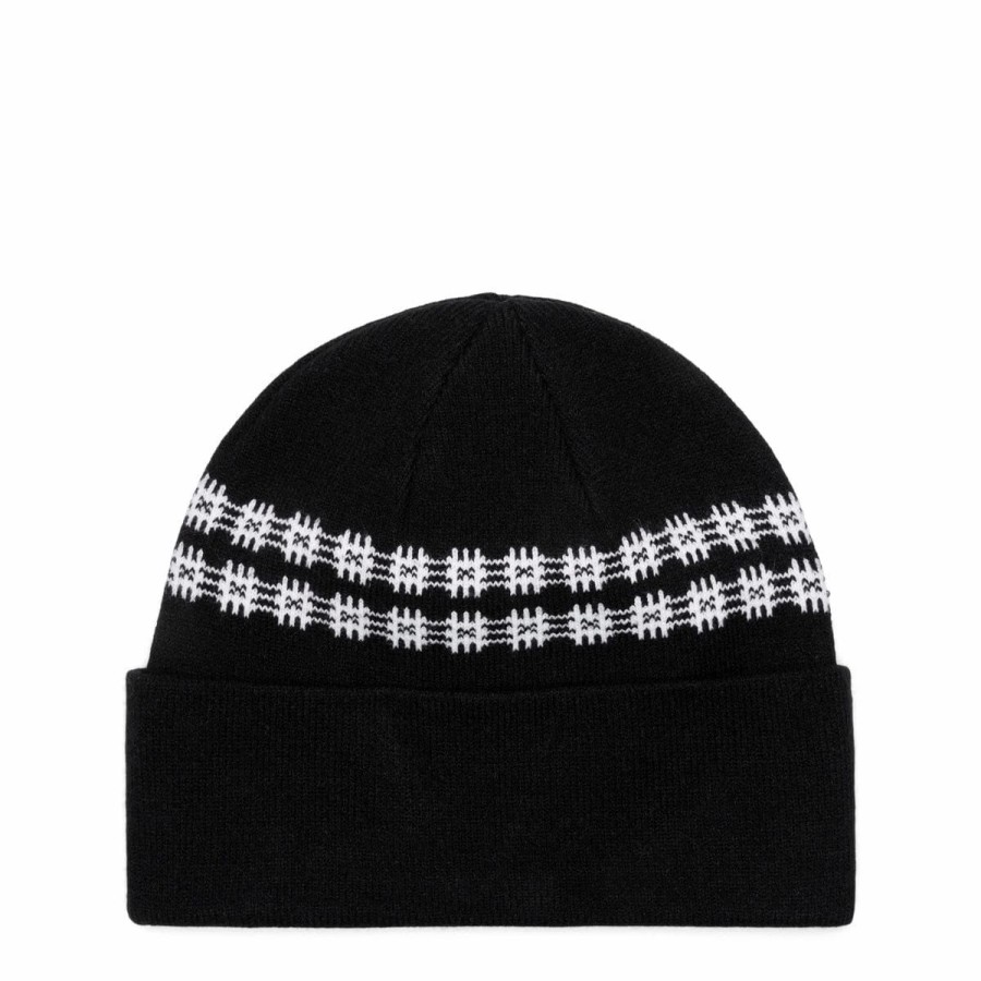 Headwear * | Pleasures Wire Jacquard Beanie Black