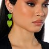 Jewelry * | Lil Bit Of Lovin Glitter Drop Earrings Yellow