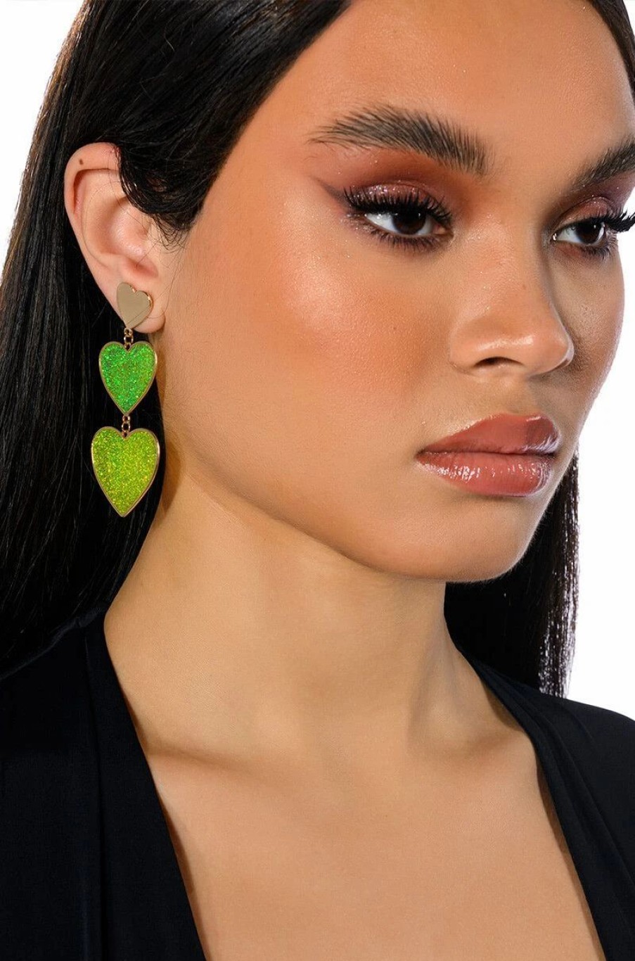 Jewelry * | Lil Bit Of Lovin Glitter Drop Earrings Yellow