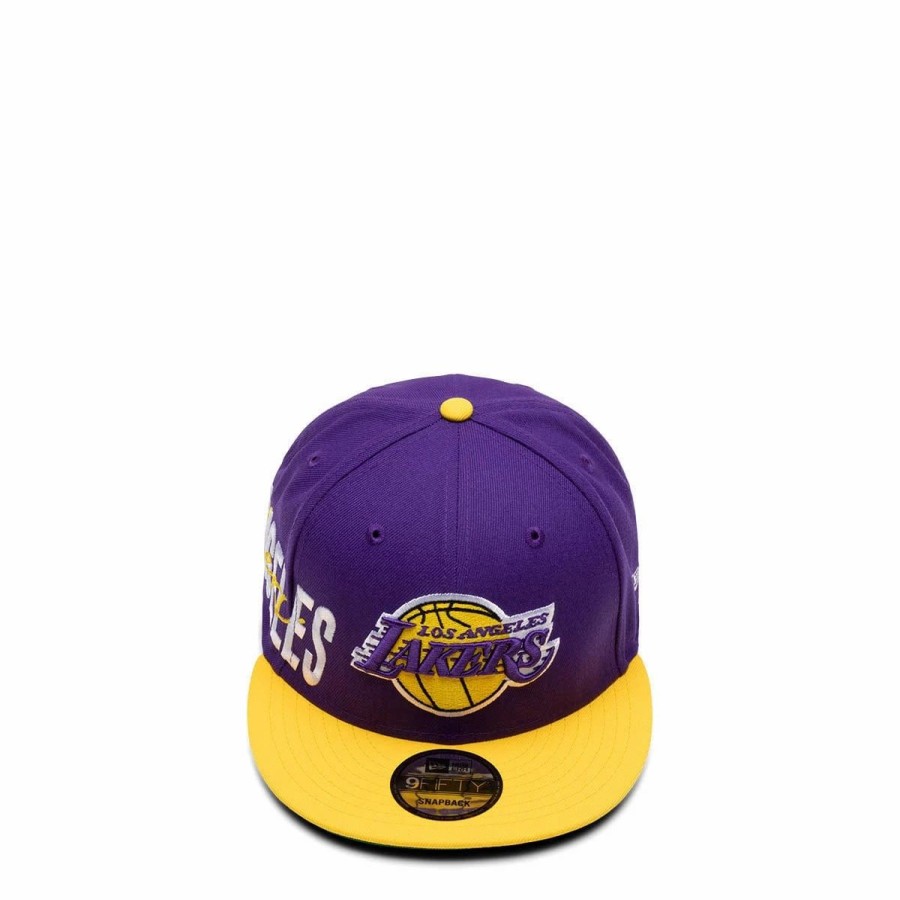 Headwear * | New Era 9Fifty Los Angeles Lakers Side Font Snapback Cap Purple