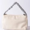 Handbags, Clutches & Wallets * | Destiny Rhinestone Strap White Purse Ivory