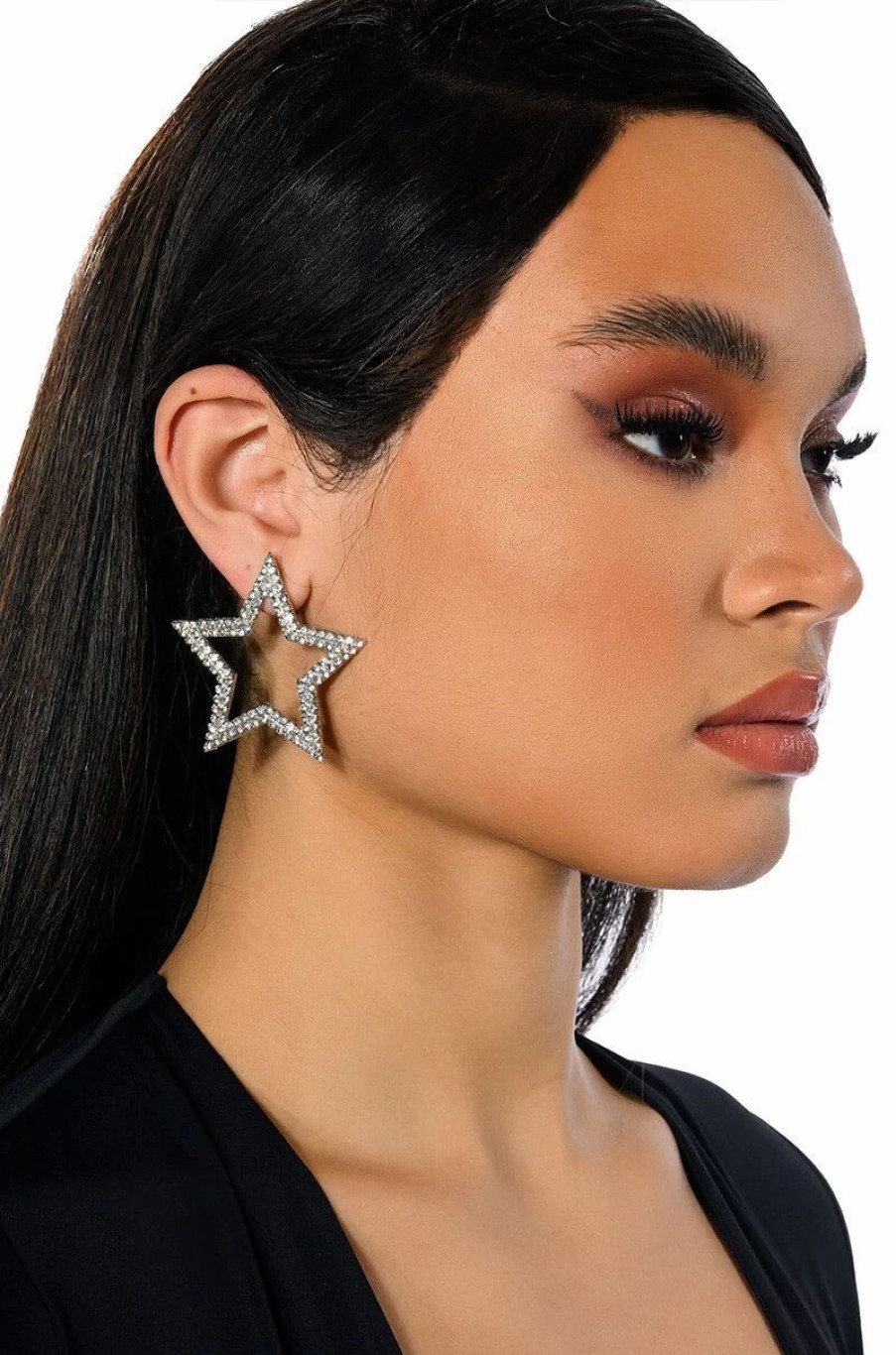 Jewelry * | Star Of The Show Embellished Earrings Silver