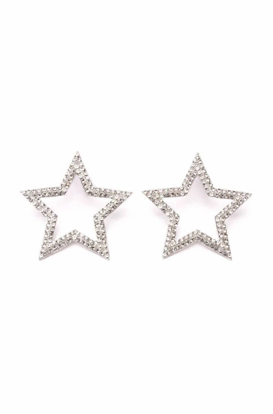 Jewelry * | Star Of The Show Embellished Earrings Silver