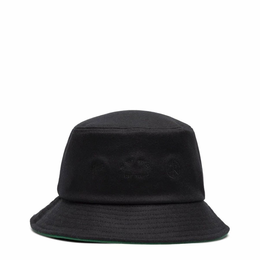 Headwear * | Mister Green Trifecta Bucket Hat Black