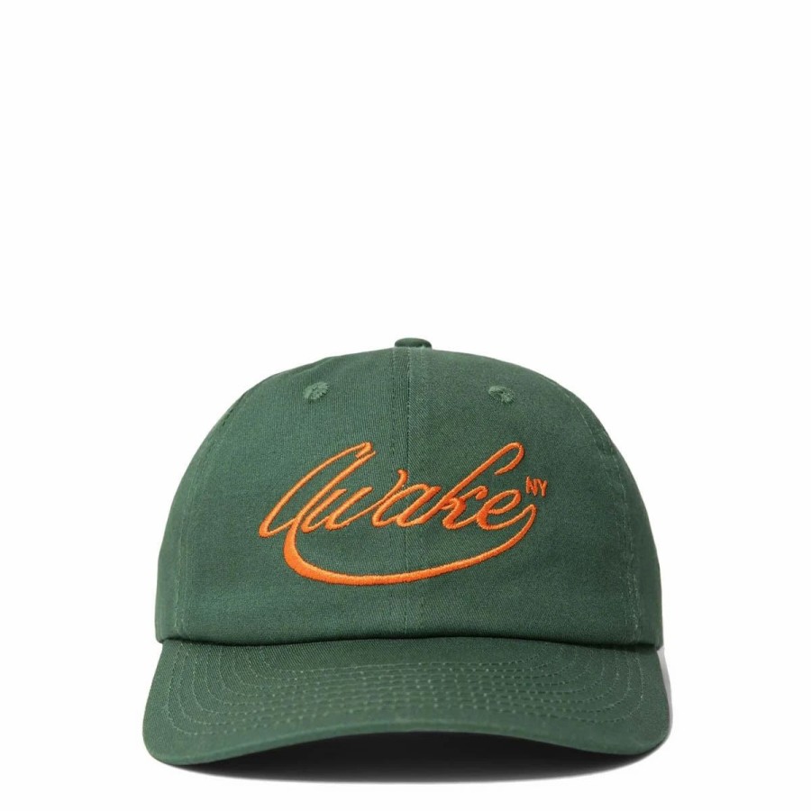 Headwear * | Awake Ny Script Logo 6-Panel Hat Forest Green