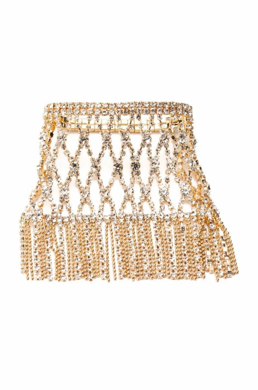 Jewelry * | So True Bestie Icy Lacy Fringe Rhinestone Statement Bracelet Gold