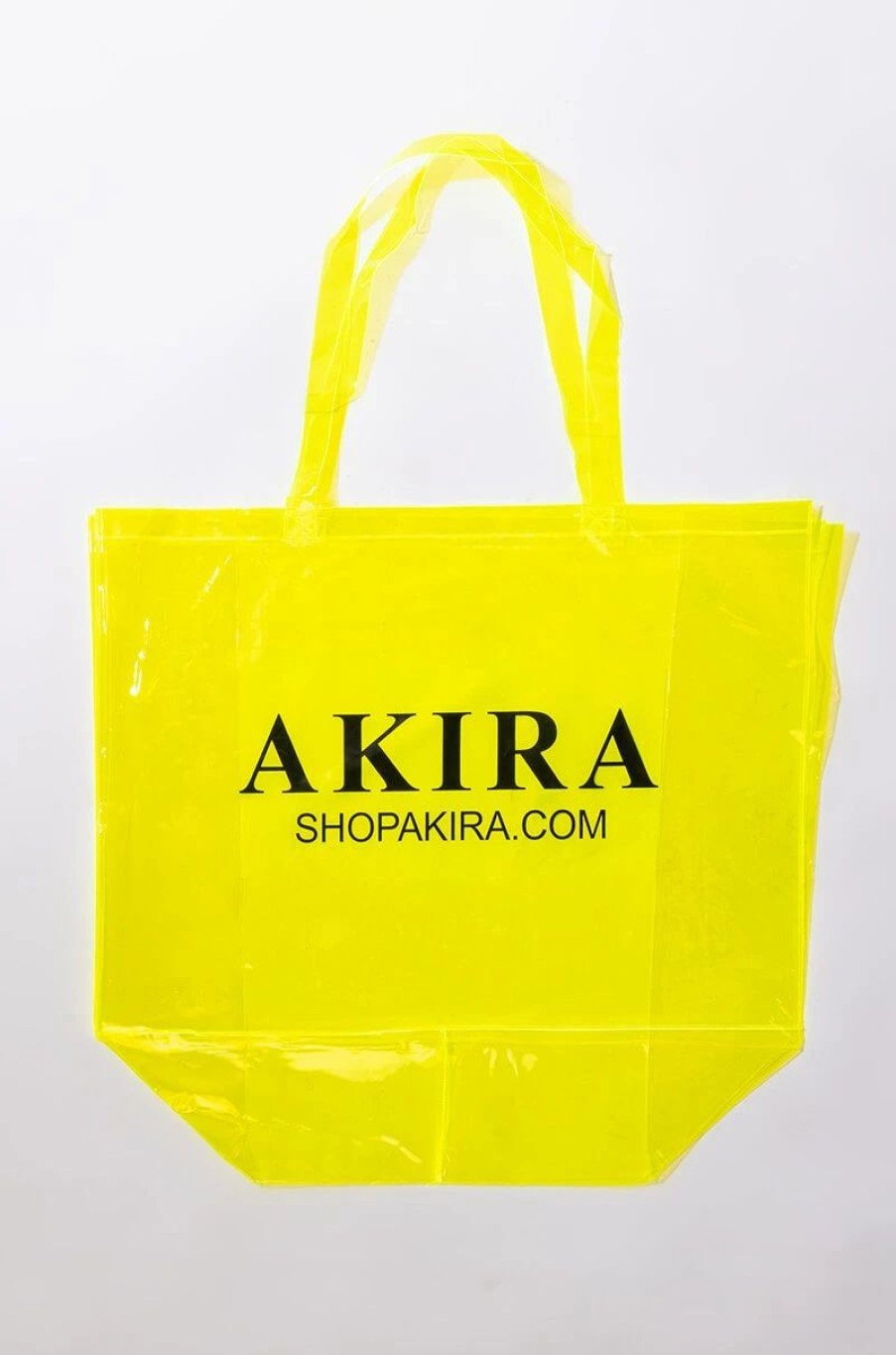 Handbags, Clutches & Wallets * | Akira Pvc Xxl Shopping Bag Neon Yellow