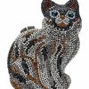 Handbags, Clutches & Wallets * | Here Kitty Kitty Rhinestone Clutch Black Multi