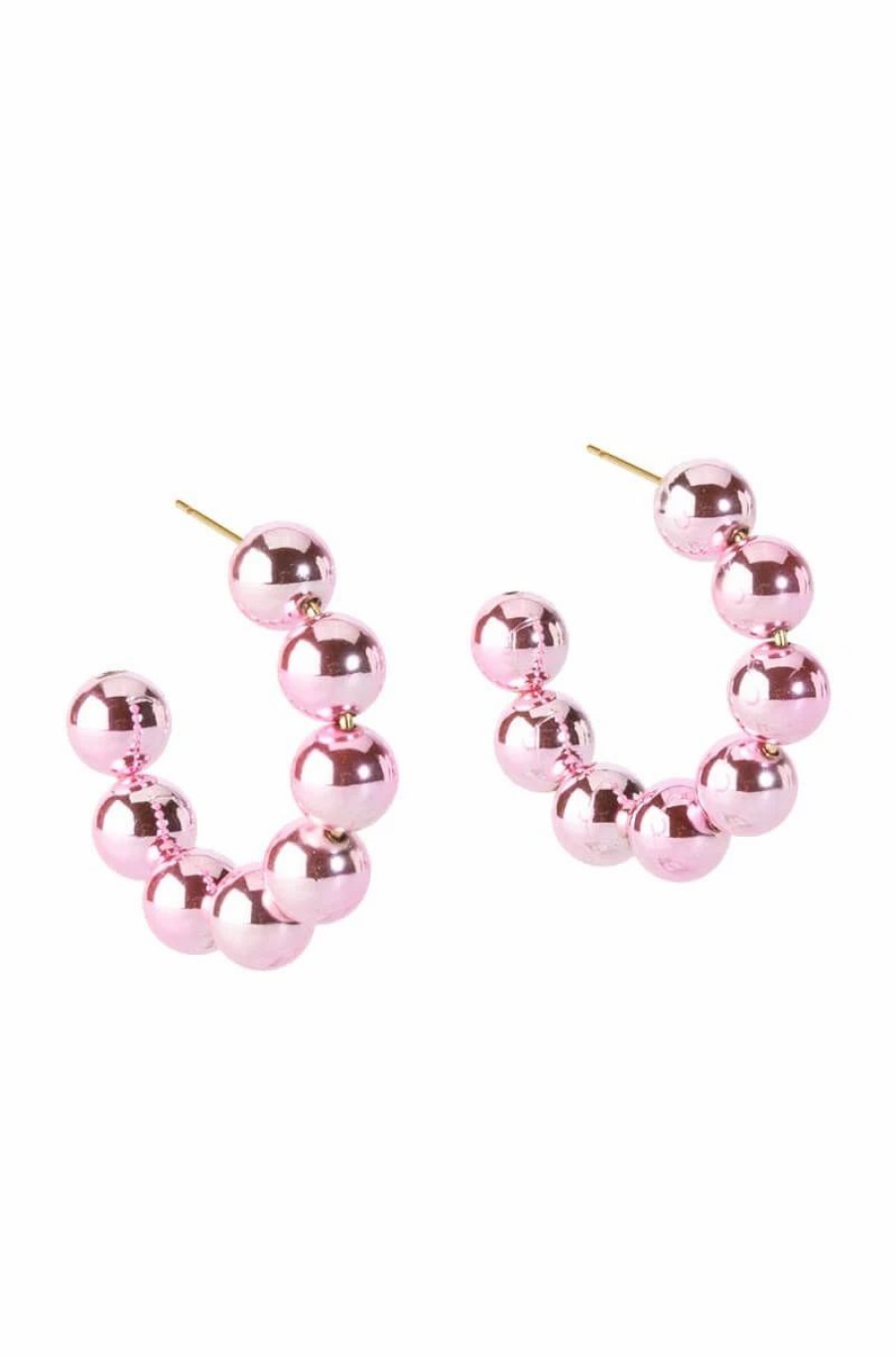 Jewelry * | Power Bubble Hoops Pink