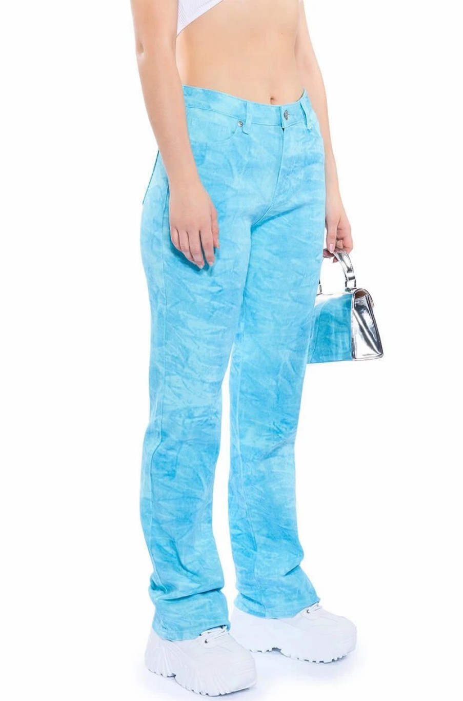 Denim * | Up In The Clouds High Rise Relaxed Fit Jeans Blue