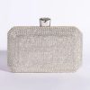 Handbags, Clutches & Wallets * | Shine On Me Diamond Clutch Silver