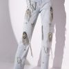 Denim * | Houdini Embellished Wide Leg Jean Light Blue