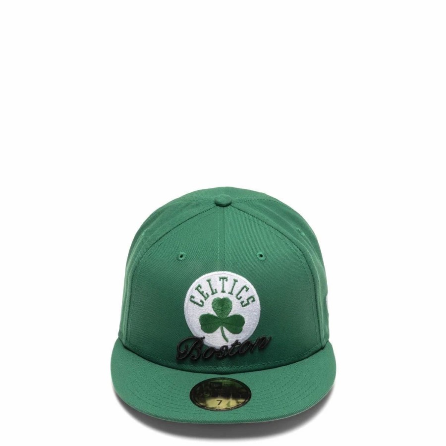 Headwear * | New Era 59Fifty Boston Celtics Dual Logo Fitted Cap Green