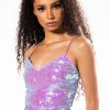 Crop Tops & Bralettes * | Starstruck Sequin V-Neck Tank Top Purple