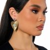 Jewelry * | Always Watching Statement Drop Earrings Gold