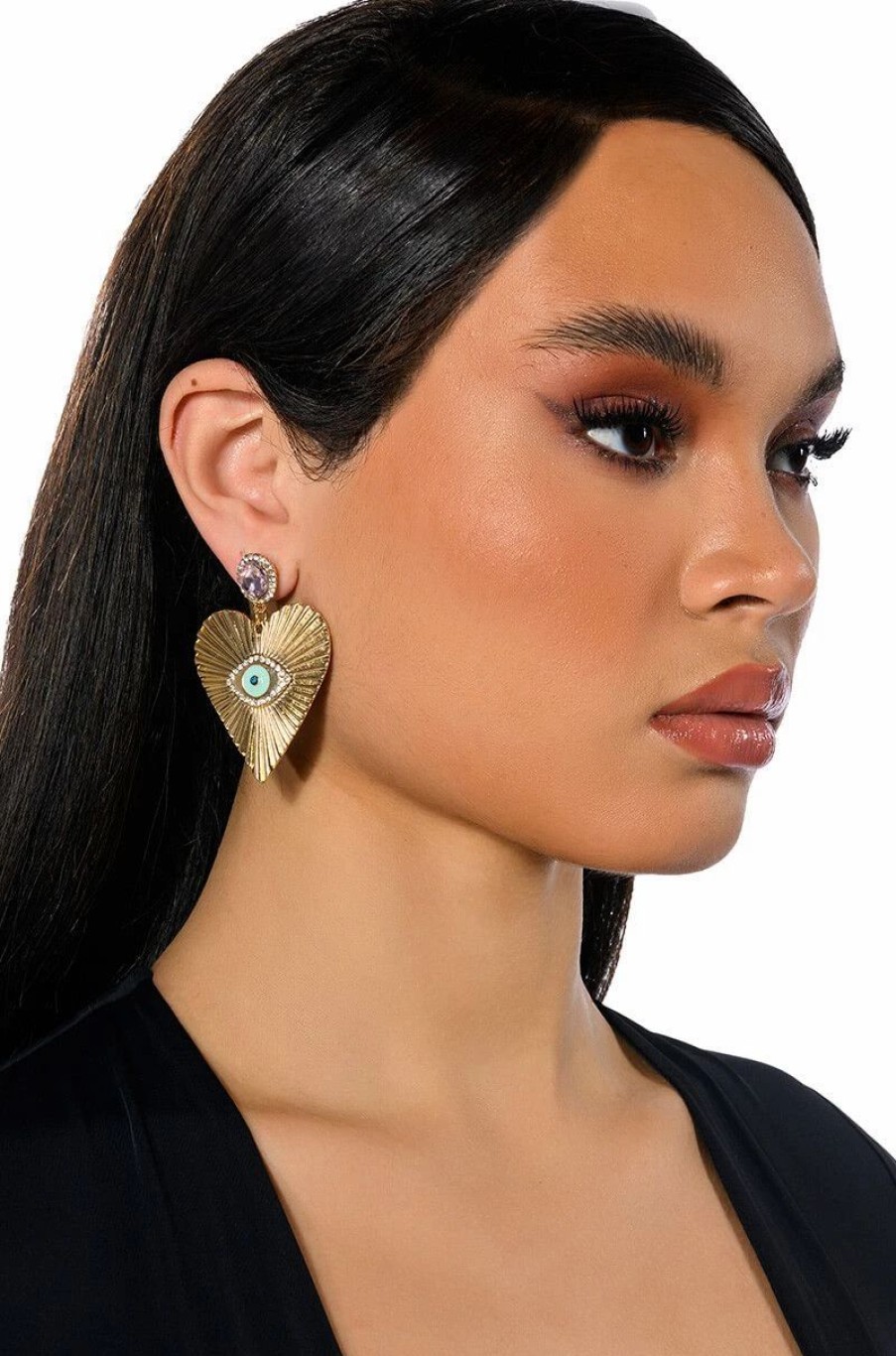 Jewelry * | Always Watching Statement Drop Earrings Gold