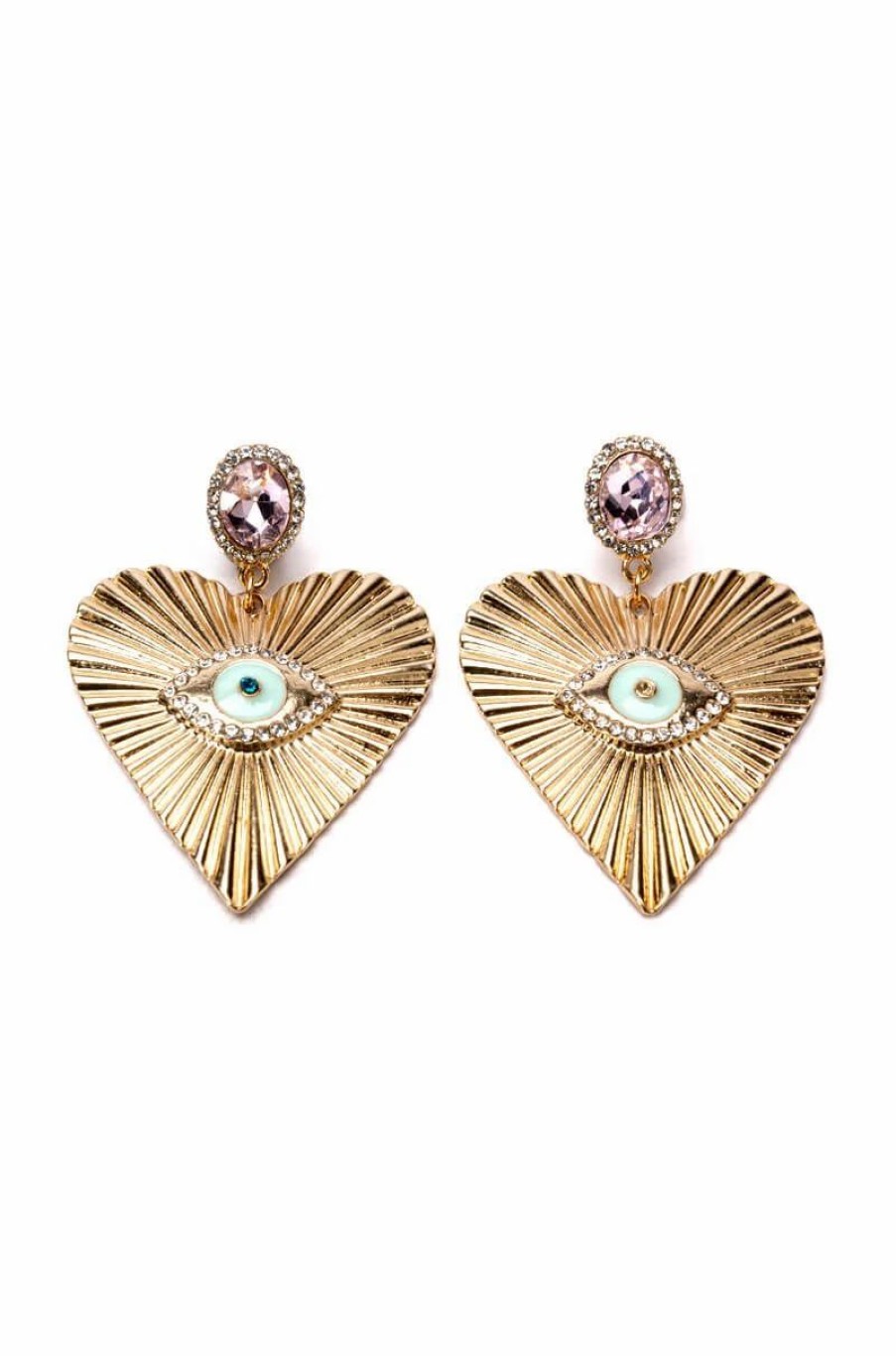 Jewelry * | Always Watching Statement Drop Earrings Gold