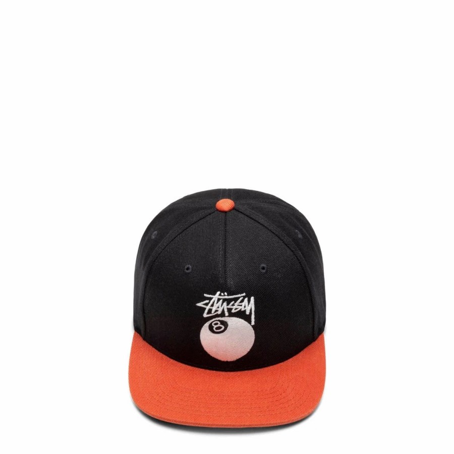 Headwear * | Stussy Twill Stock 8 Ball Cap Black