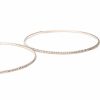 Jewelry * | Fine Line 80Mm Rhinestone Hoop Rose Gold