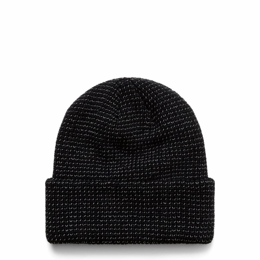 Headwear * | Fucking Awesome Reflective Waffle Cuff Beanie Black