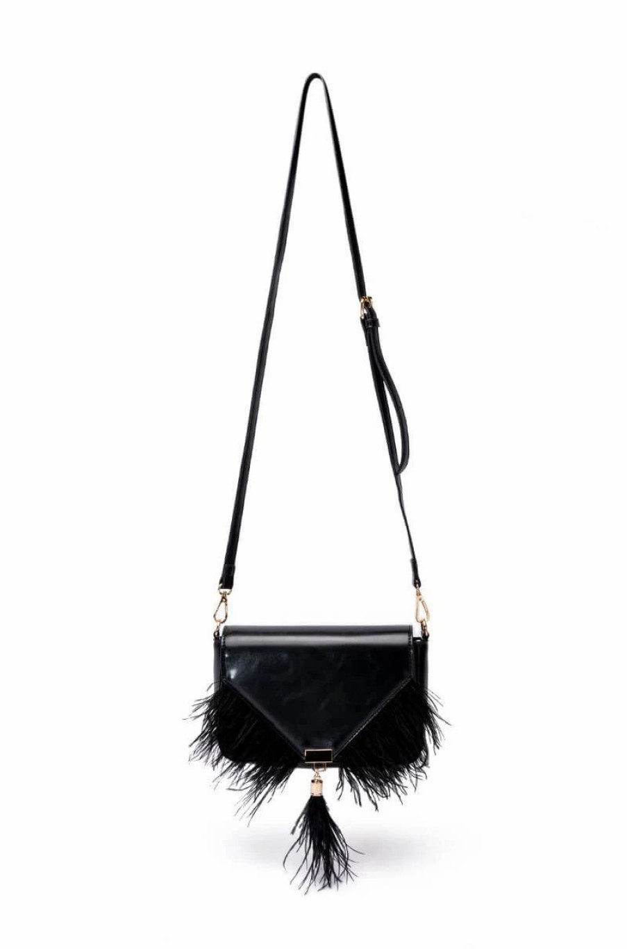 Handbags, Clutches & Wallets * | Foxtrot Feather Bag Black