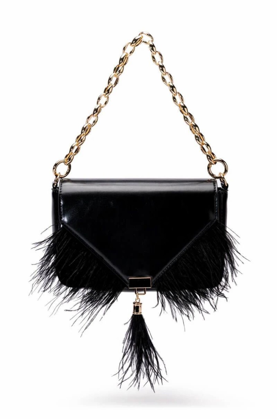 Handbags, Clutches & Wallets * | Foxtrot Feather Bag Black