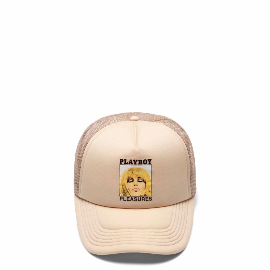 Headwear * | Pleasures X Playboy Magazine Trucker Hat Tan