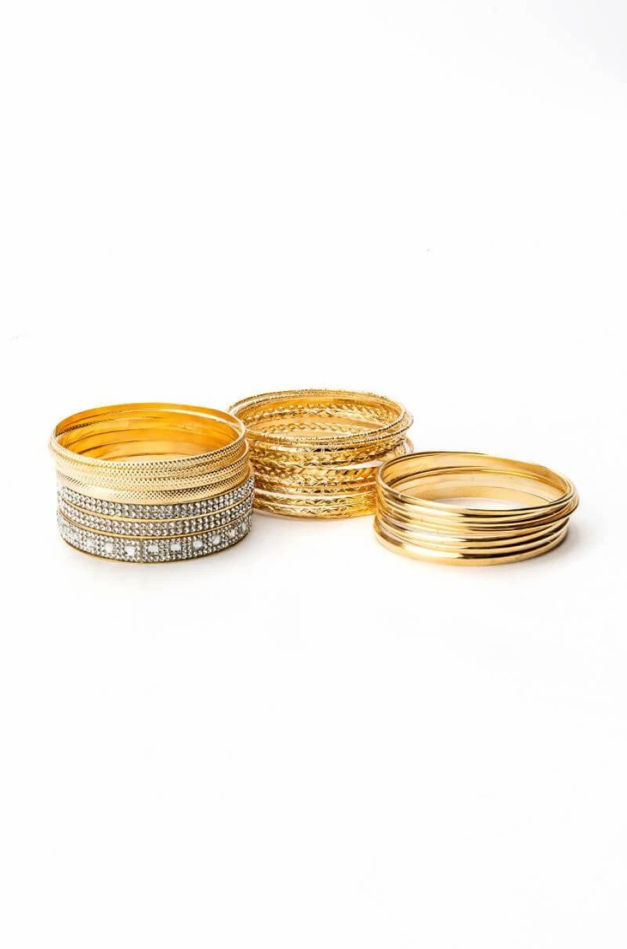 Jewelry * | Doing Too Much Bangle Set Gold