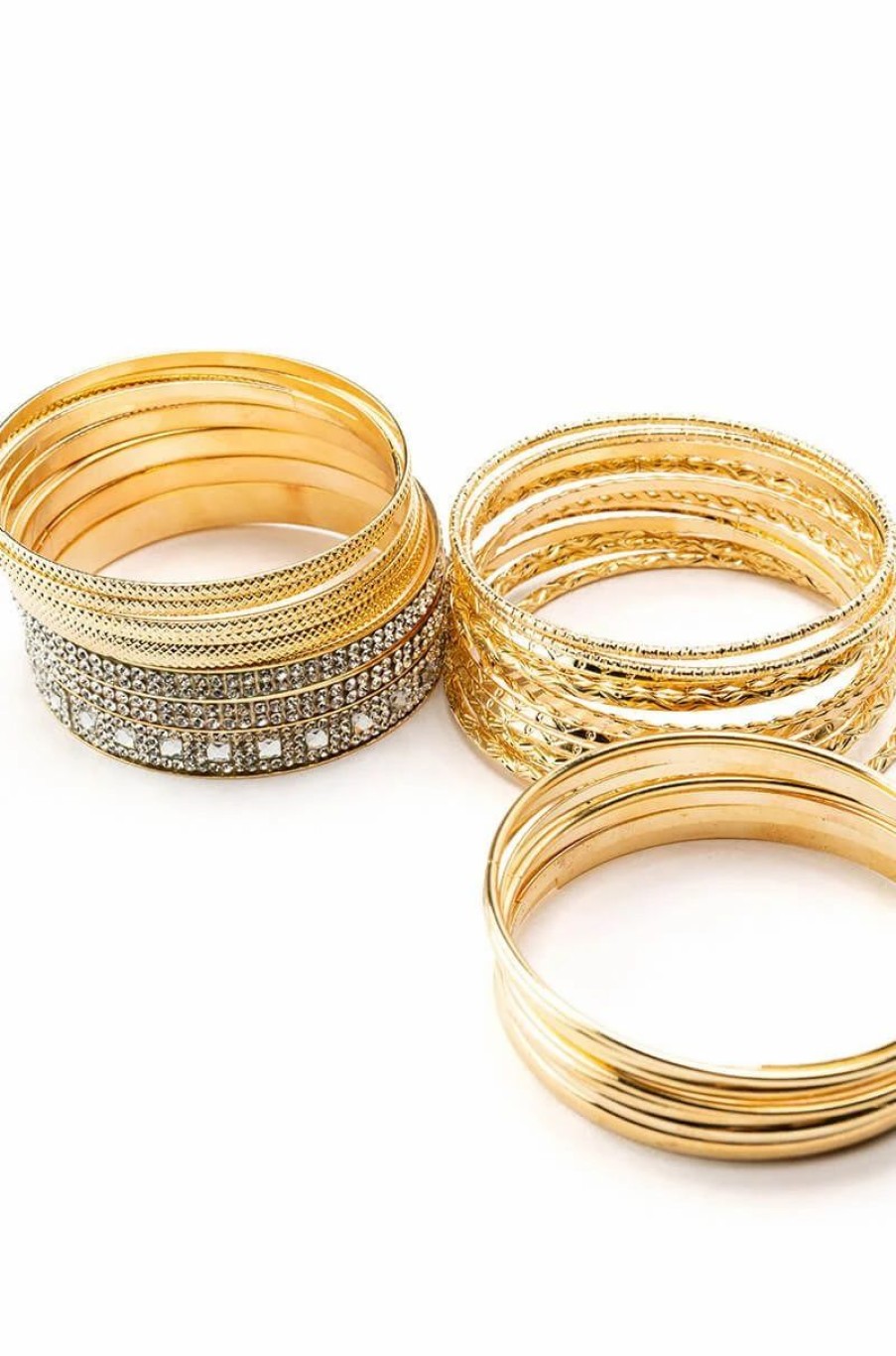 Jewelry * | Doing Too Much Bangle Set Gold