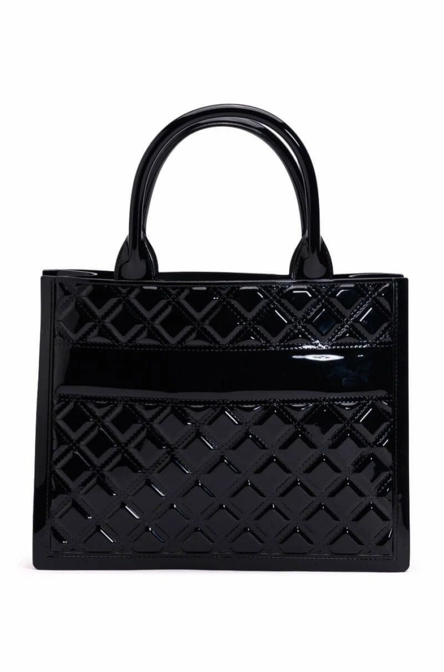 Handbags, Clutches & Wallets * | Mine Or Yours Quilted Tote Bag Black