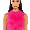 Crop Tops & Bralettes * | Fuzzy Mood Sleeveless Top Fuchsia