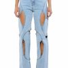 Denim * | Jump Around Cutout Relaxed Fit Jeans Light Blue