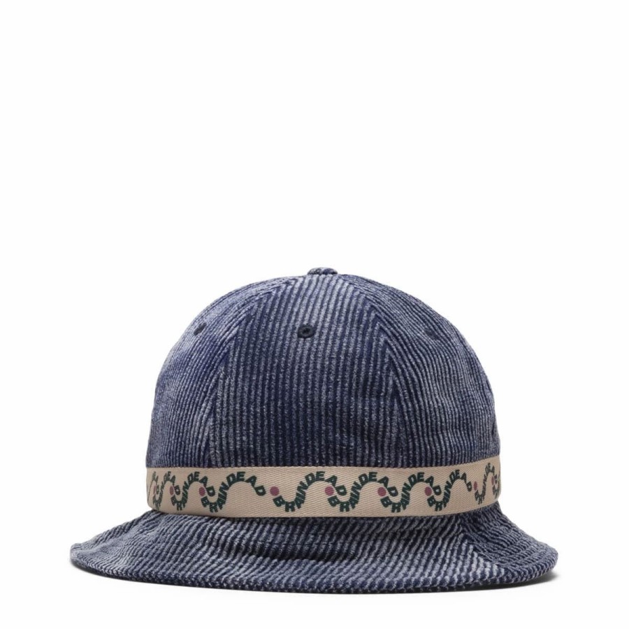 Headwear * | Brain Dead Bd Wave Bell Bucket Hat Navy