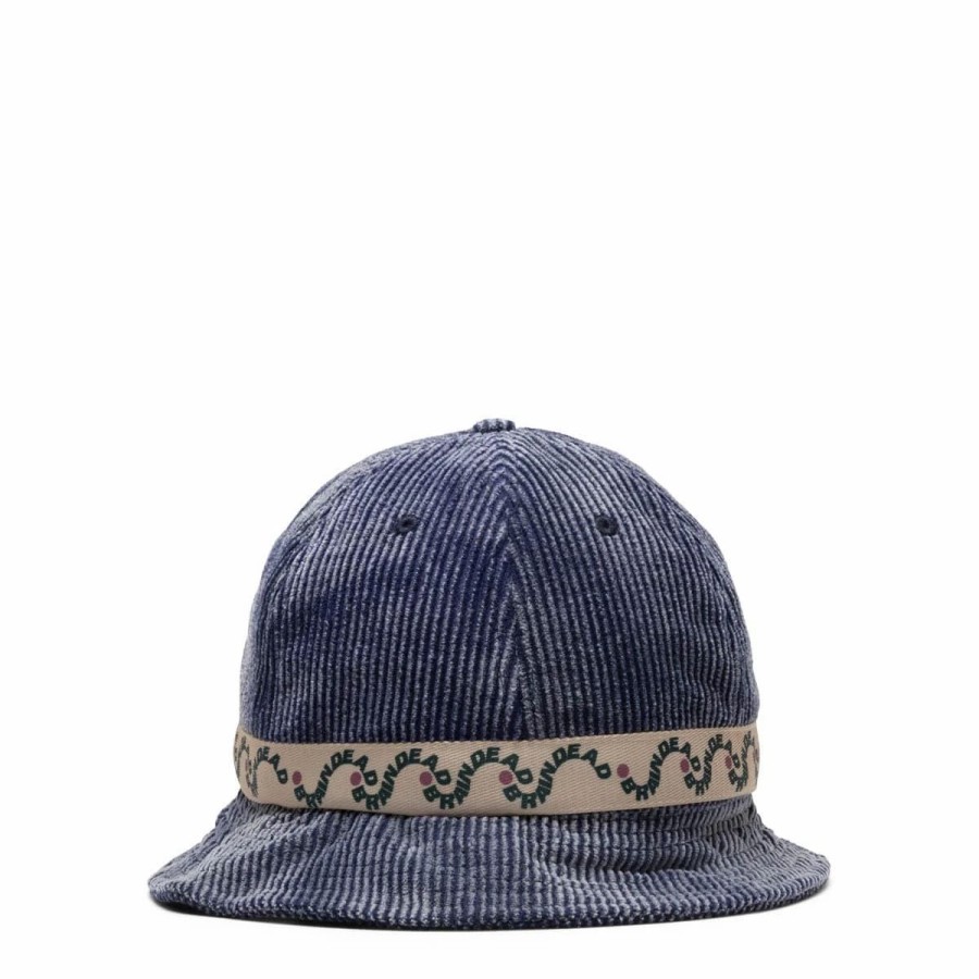 Headwear * | Brain Dead Bd Wave Bell Bucket Hat Navy