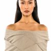 Crop Tops & Bralettes * | Knot Your Average Gal Strapless Knit Top Taupe