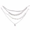 Jewelry * | Peace Out And Bye Necklace Set Silver