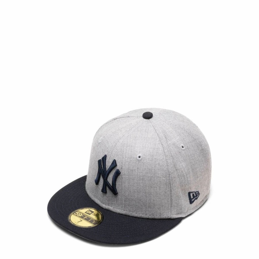 Headwear * | New Era 59Fifty New York Yankees Heather Fitted Cap Grey/Navy