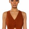 Crop Tops & Bralettes * | Most Likely To Dream Big Vest Top Rust