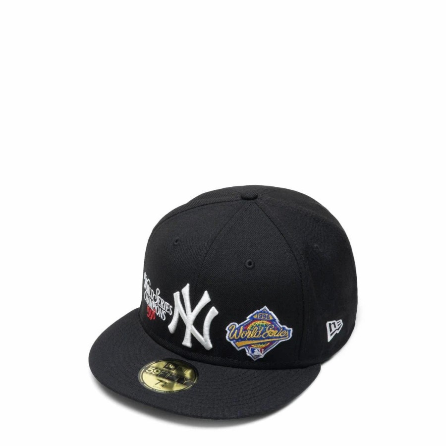 Headwear * | New Era Yankees Champion 59Fifty Fitted Cap Black