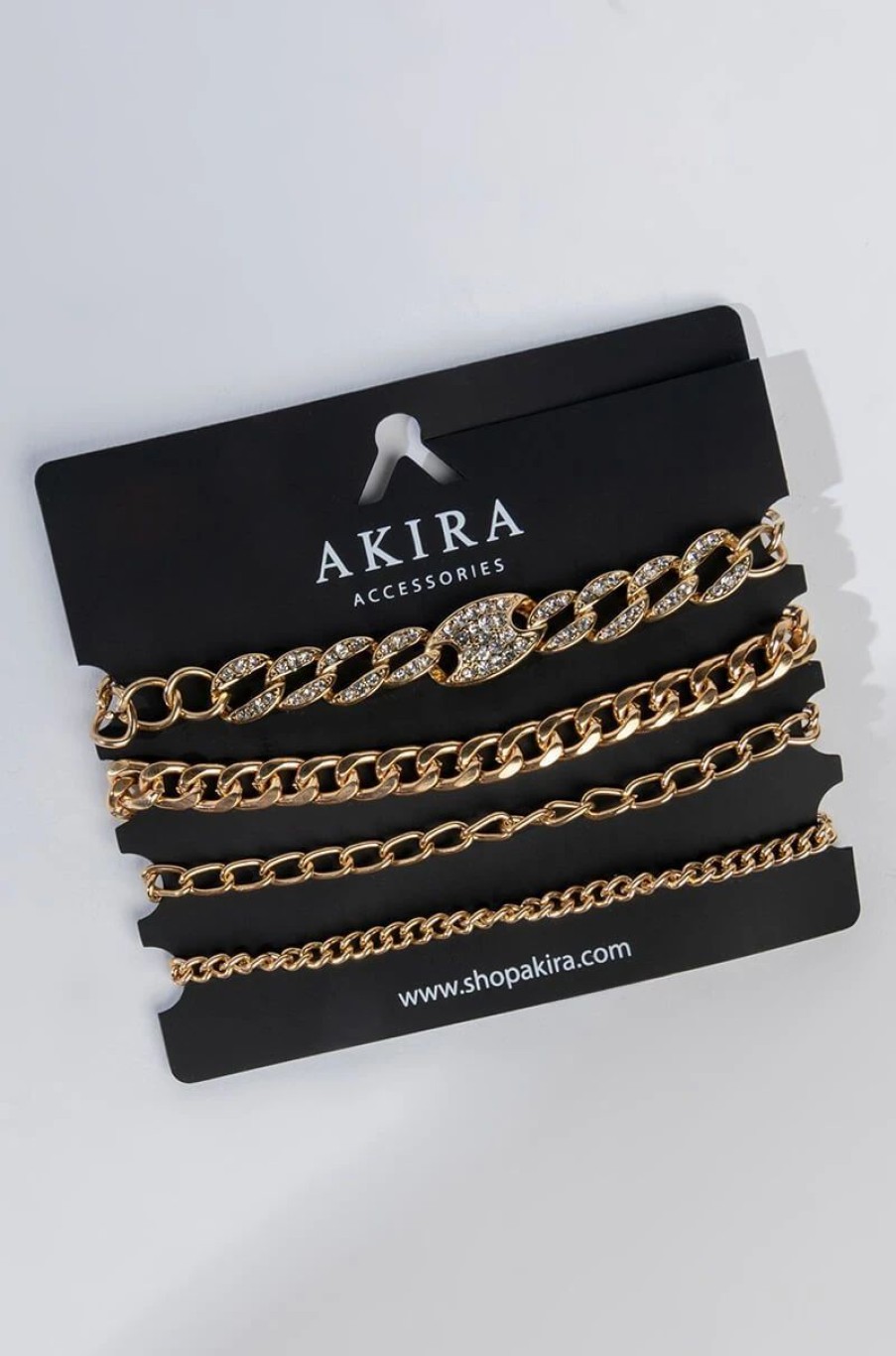 Jewelry * | Glam Pave Bracelet Set Gold